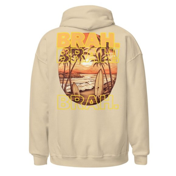 Trendy Custom Aesthetic Oversized Preppy Quote Hoodie | MUDPUPs BRAH.BRAH!BRAH. - Picture 7 of 10